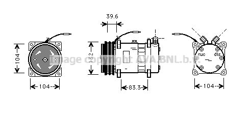 AVA QUALITY COOLING Компрессор, кондиционер UVAK111